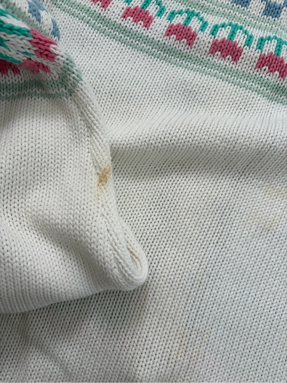 Vintage Eddie Bauer White Goose Spring Knit Cardigan Sweater - Picture 5 of 5